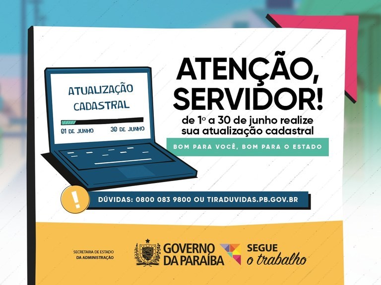 Metade dos servidores estaduais faz atualização cadastral e prazo termina  dia 30 — A Procuradoria Geral do Estado da Paraíba (PGE/PB)