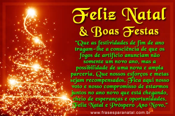 Mensagens de Natal e Ano Novo